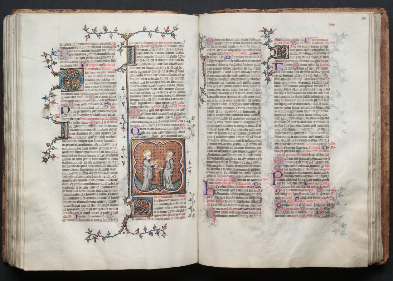 Gothajský misál:  Fol. 114v, sv. Petr a Pavel od Master of the Boqueteaux