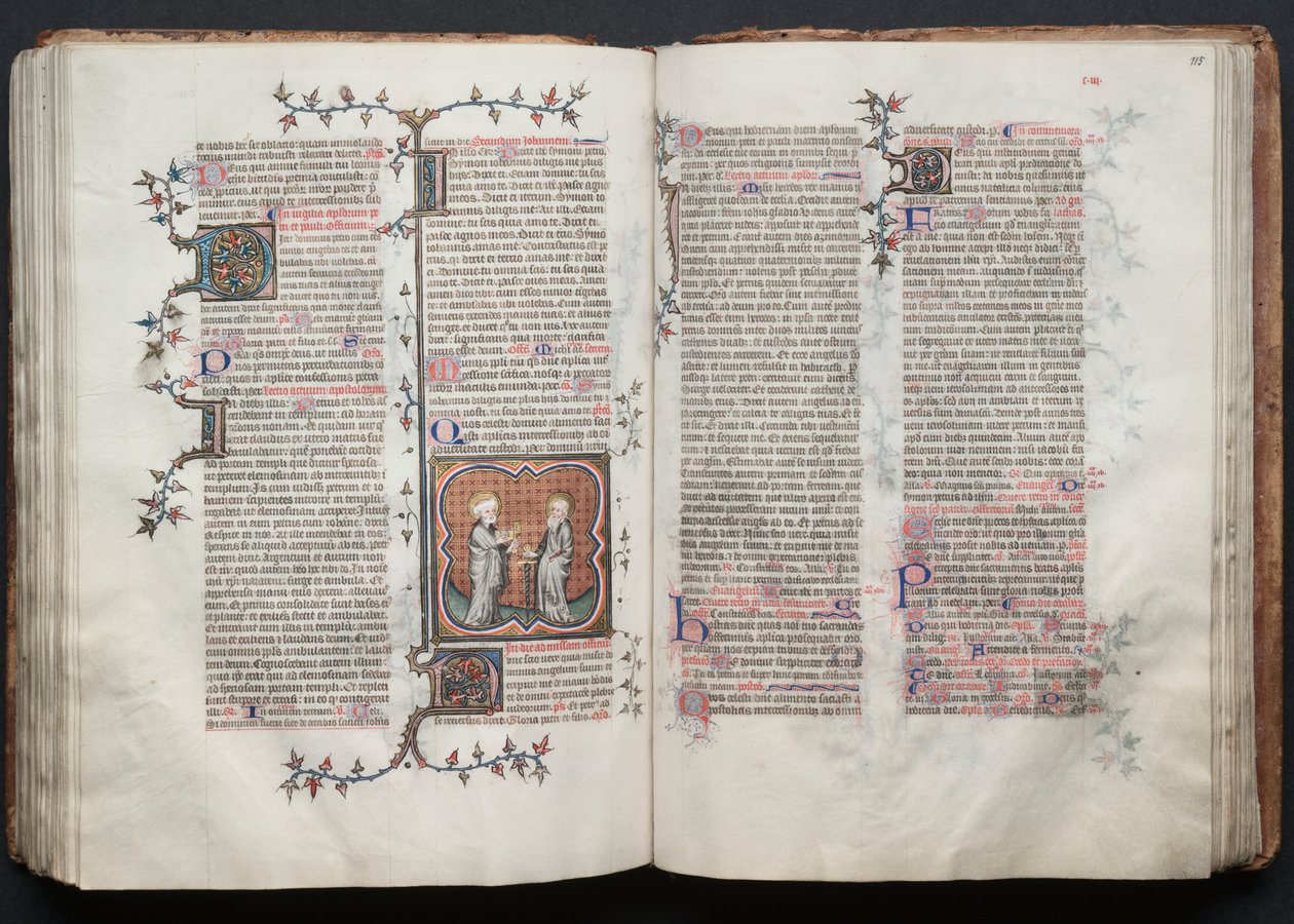Gothajský misál: Fol. 114v, sv. Petra a Pavla, c. 1375. od Master of the Boqueteaux