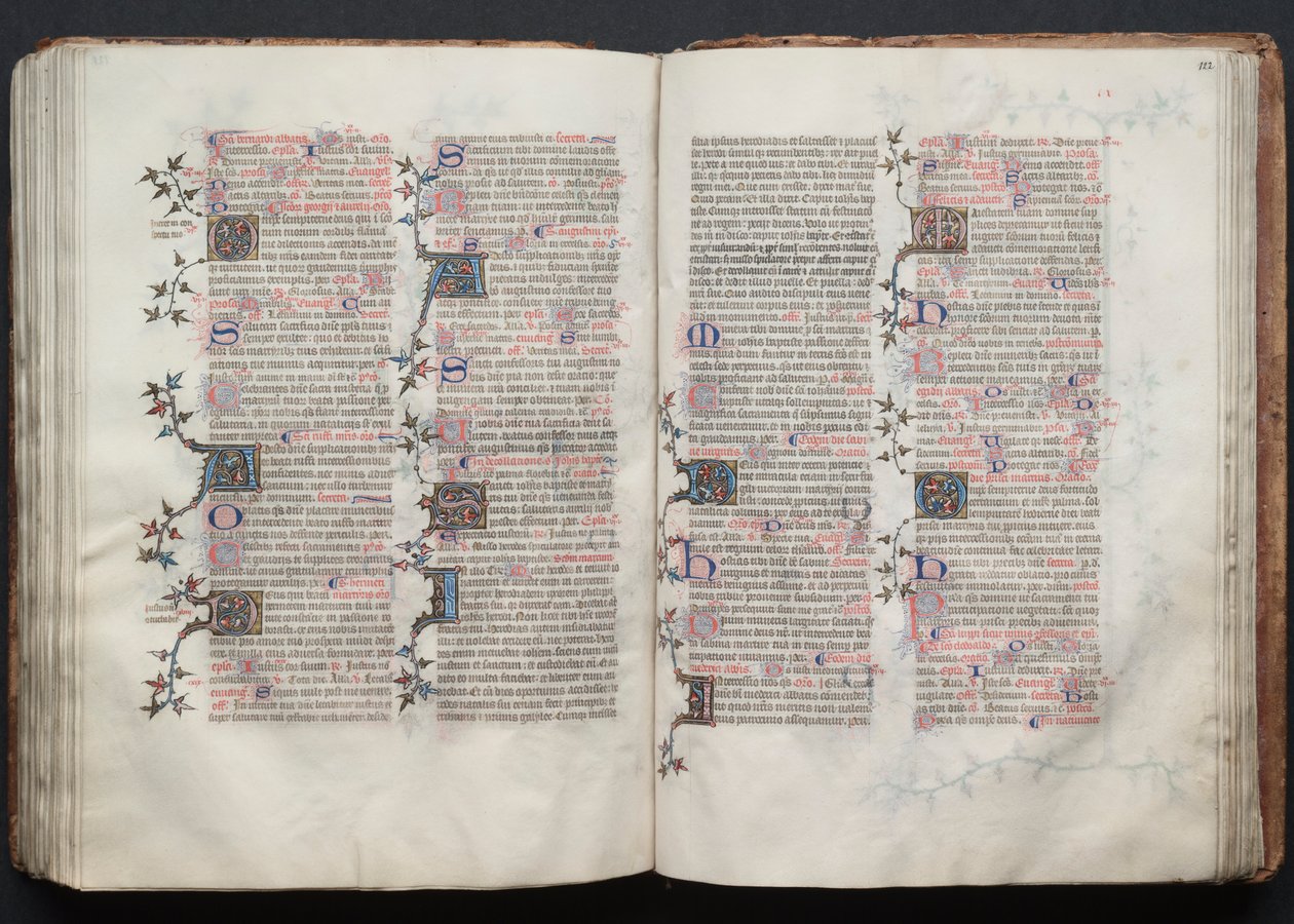 Gothajský misál: Fol. 122r, Text, c. 1375. od Master of the Boqueteaux