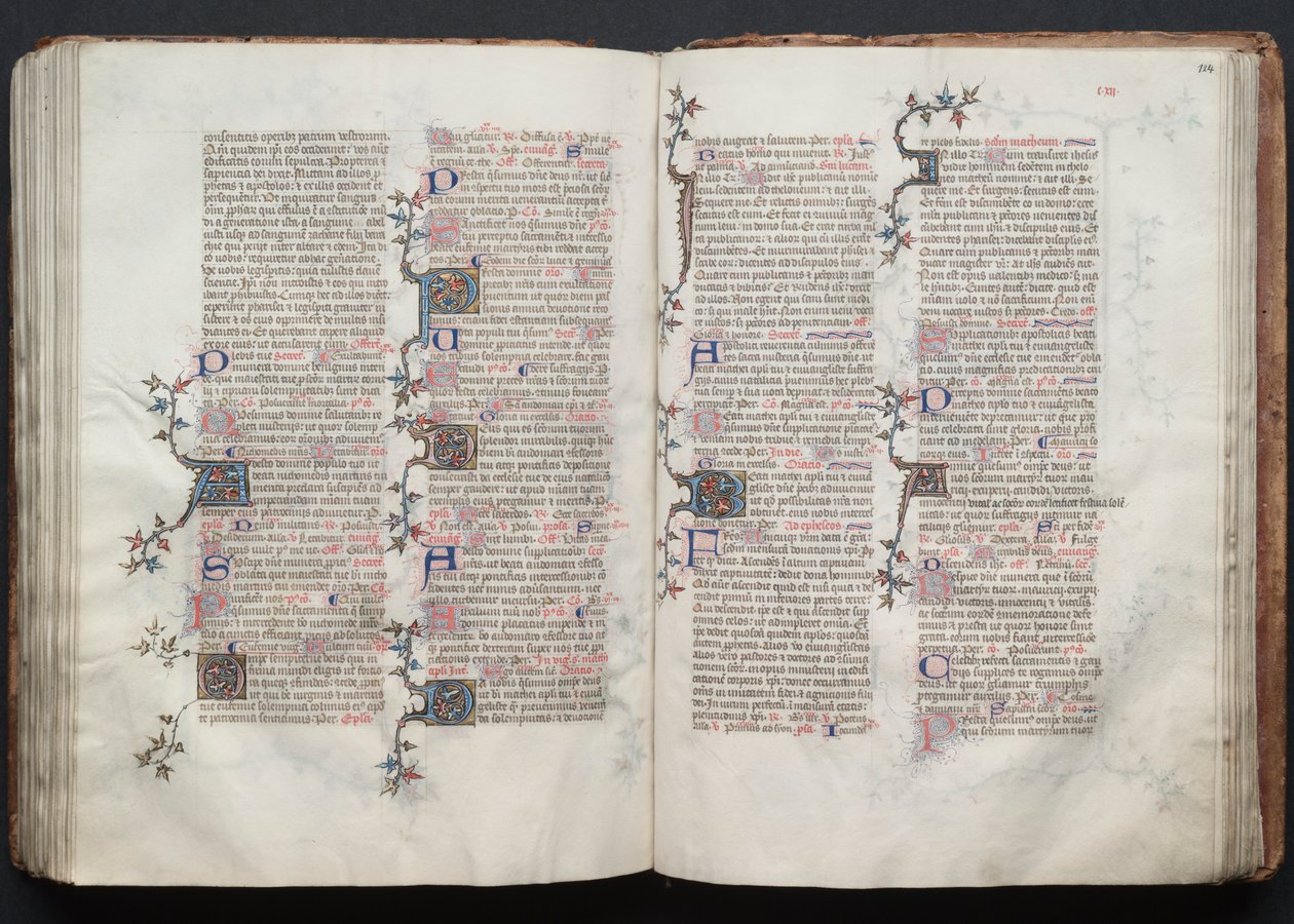 Gothajský misál: Fol. 124r, Text, c. 1375. od Master of the Boqueteaux