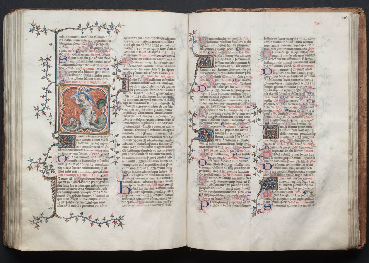 Gothajský misál: Fol. 125r, Text, c. 1375. od Master of the Boqueteaux