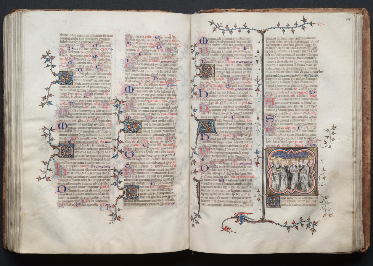 Gothajský misál: Fol. 126v, Text, c. 1375. od Master of the Boqueteaux