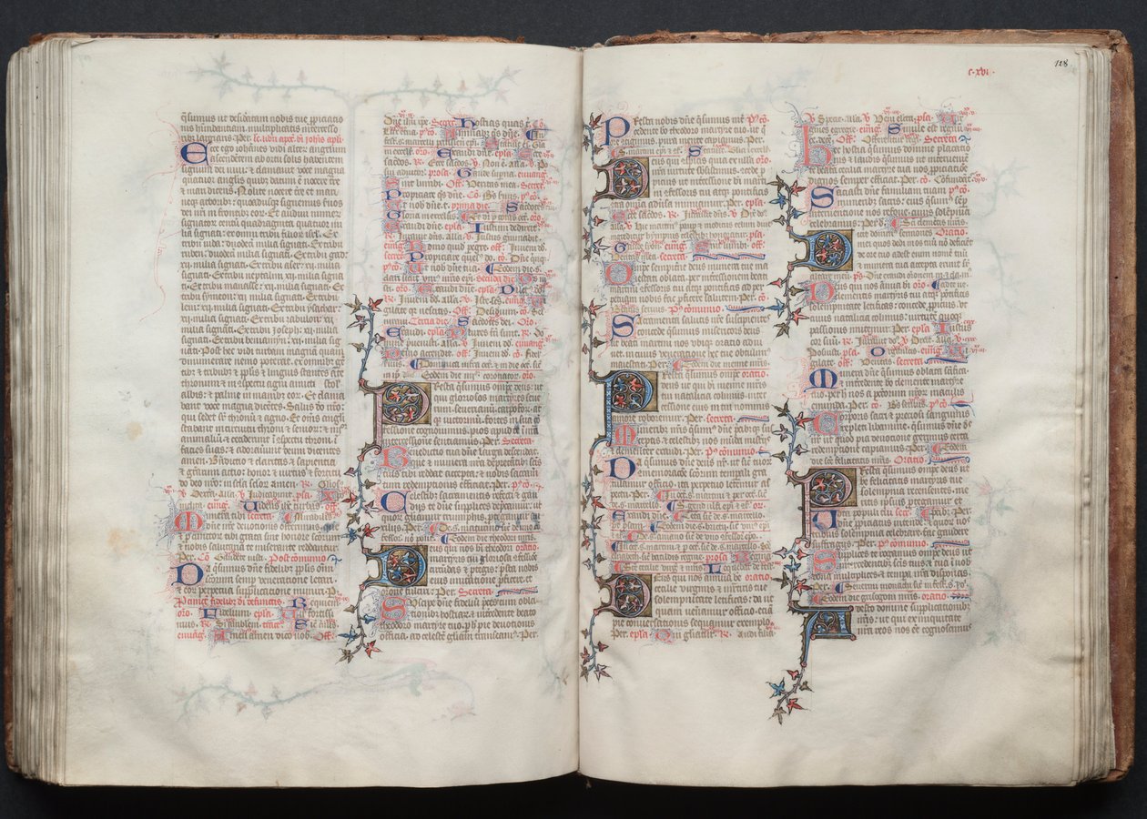 Gothajský misál: Fol. 128r, Text, c. 1375. od Master of the Boqueteaux