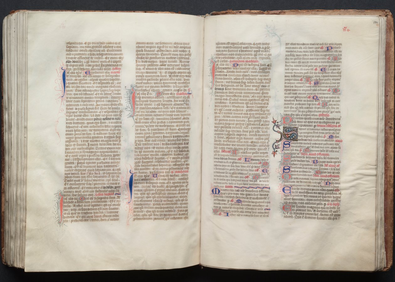 Gothajský misál: Fol. 133v, Text, c. 1375. od Master of the Boqueteaux