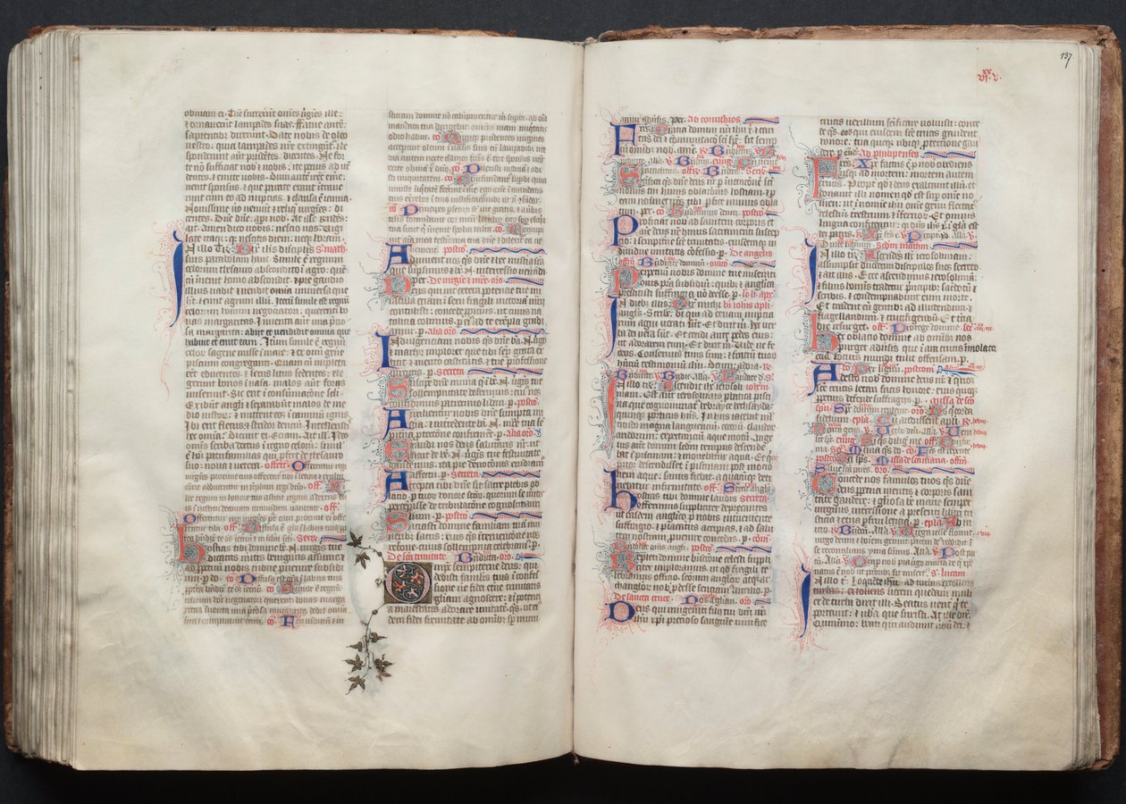 Gothajský misál: Fol. 137r, Text, c. 1375. od Master of the Boqueteaux