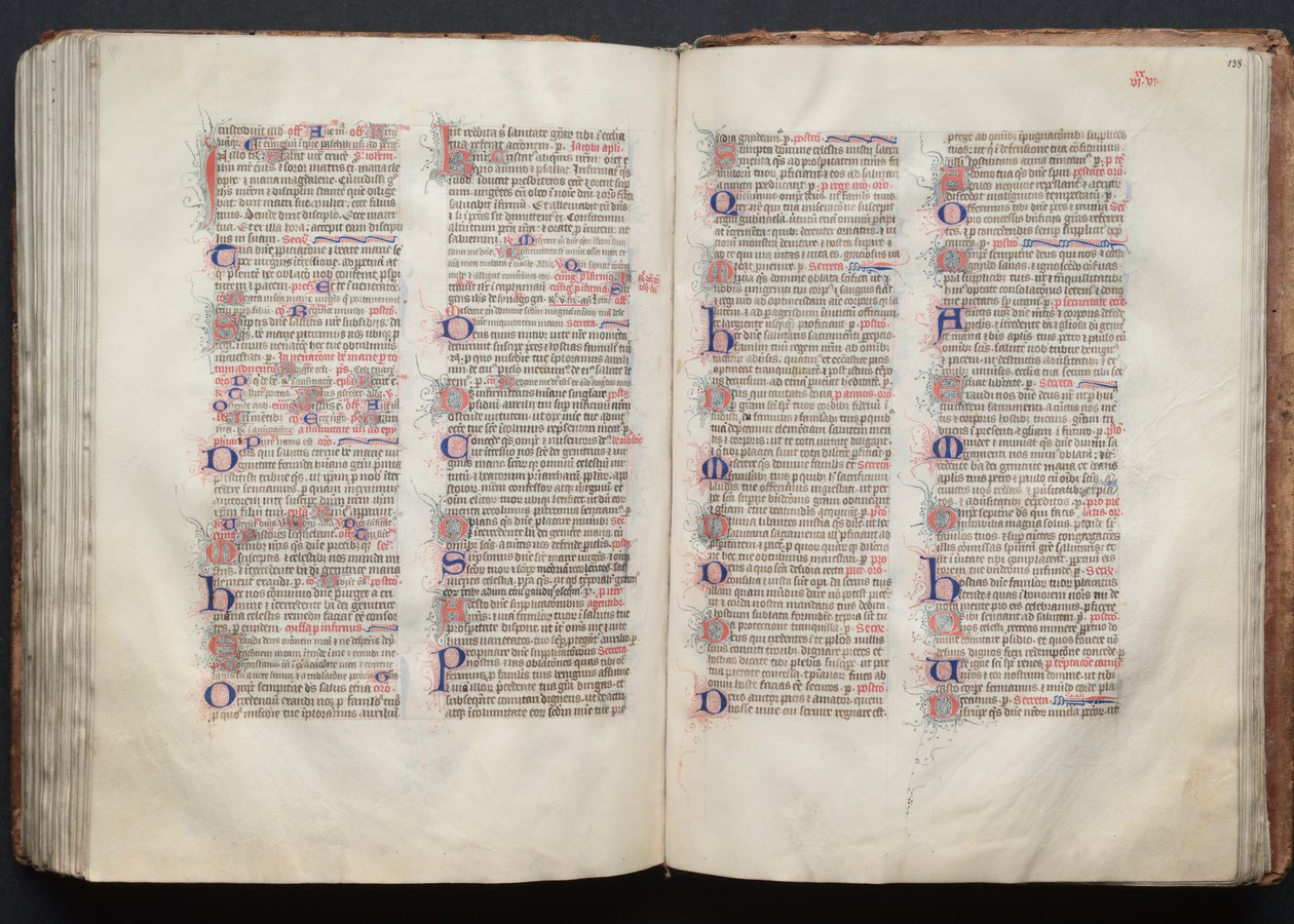 Gothajský misál: Fol. 138r, Text, c. 1375. od Master of the Boqueteaux