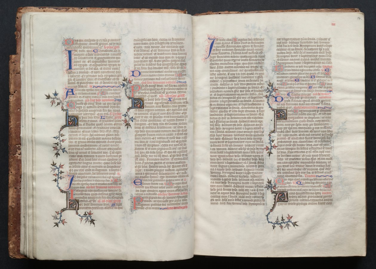 Gothajský misál: Fol. 13v, text , c. 1375. od Master of the Boqueteaux