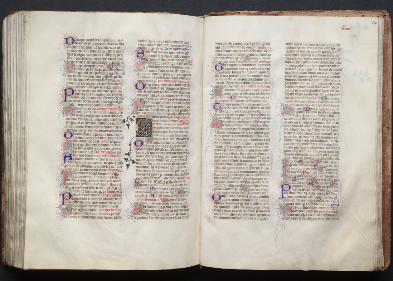Gothajský misál: Fol. 140r, Text, c. 1375. od Master of the Boqueteaux