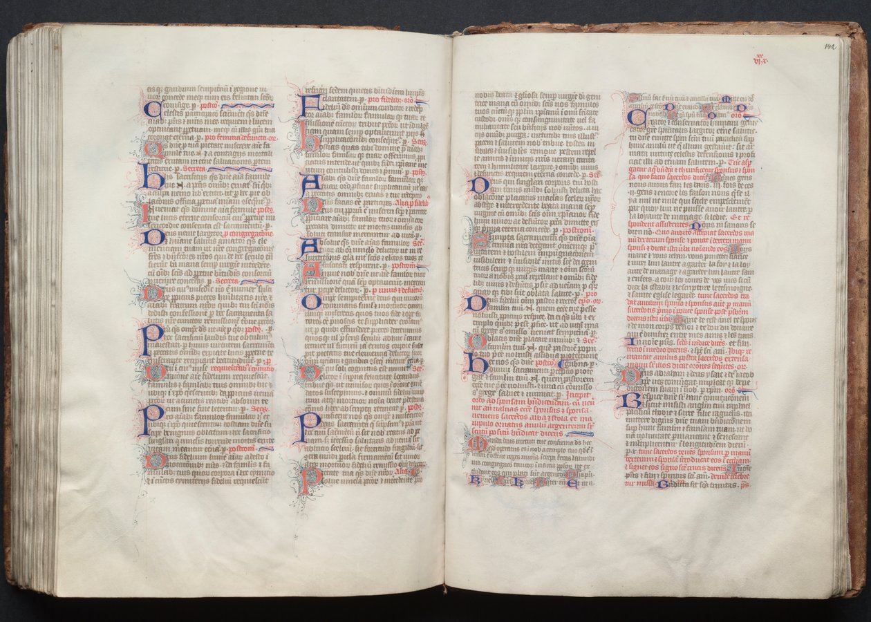 Gothajský misál: Fol. 141v, Text, c. 1375. od Master of the Boqueteaux