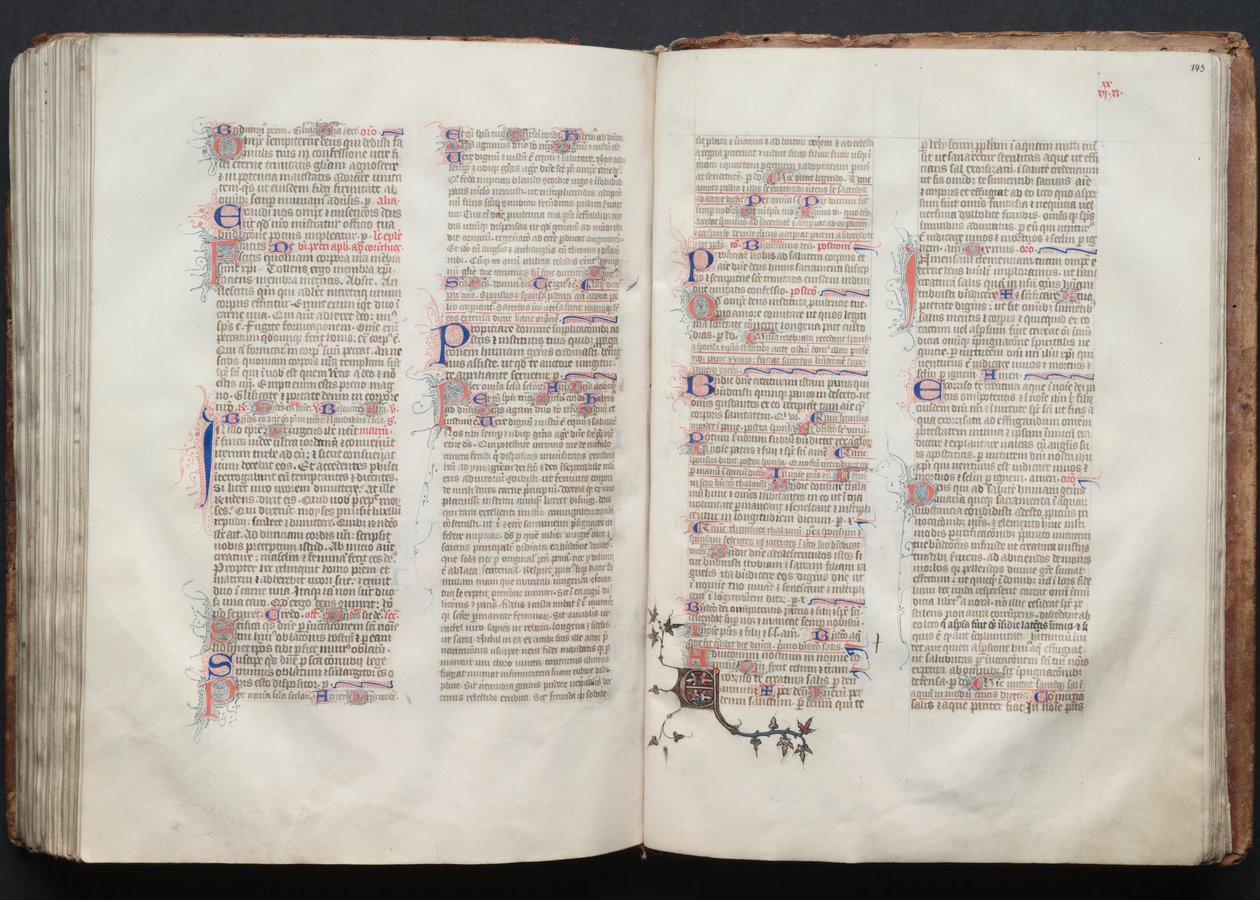 Gothajský misál: Fol. 143r, Text, c. 1375. od Master of the Boqueteaux