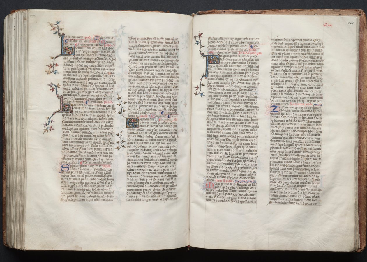 Gothajský misál: Fol. 145r, Text, c. 1375. od Master of the Boqueteaux