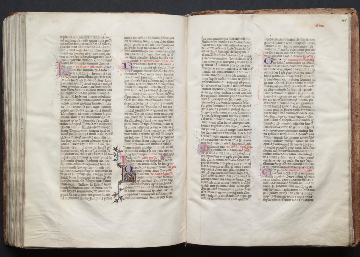 Gothajský misál: Fol. 148r, Text, c. 1375. od Master of the Boqueteaux