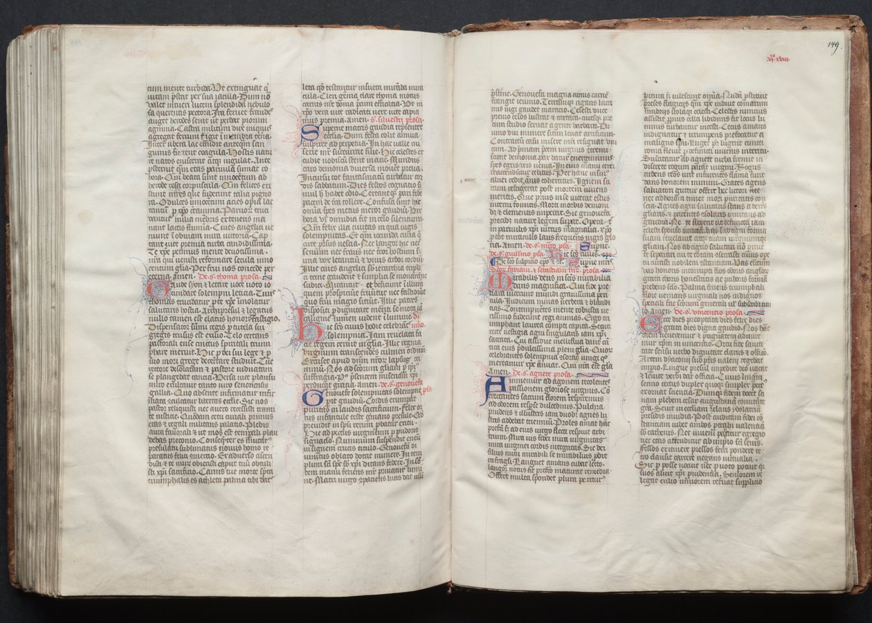 Gothajský misál: Fol. 149r, Text, c. 1375. od Master of the Boqueteaux