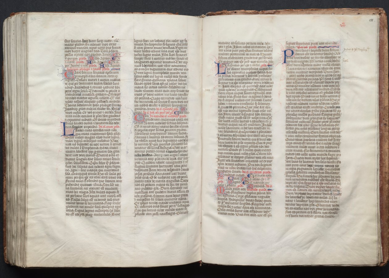Gothajský misál: Fol. 151r, Text, c. 1375. od Master of the Boqueteaux