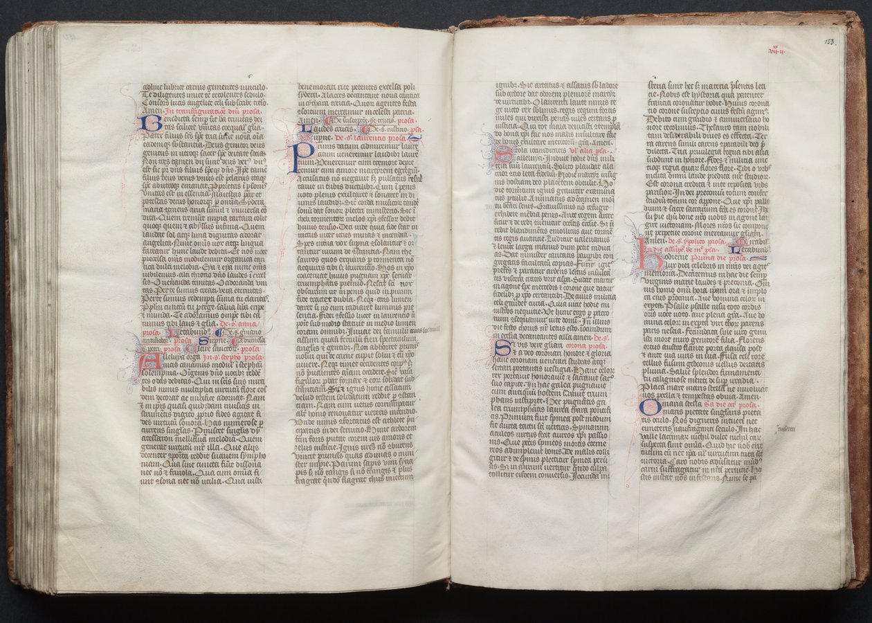 Gothajský misál: Fol. 153r, Text, c. 1375. od Master of the Boqueteaux