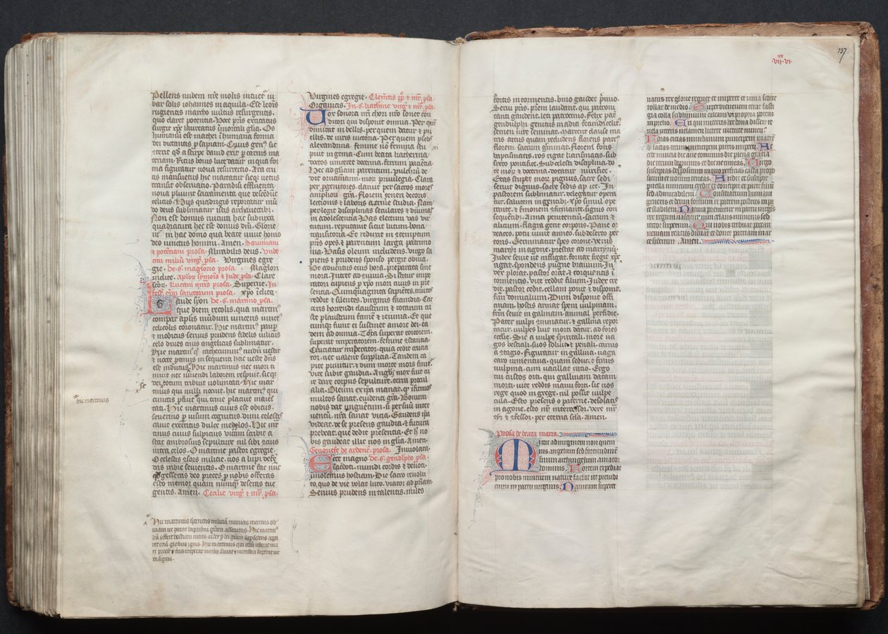 Gothajský misál: Fol. 157r, Text, c. 1375. od Master of the Boqueteaux