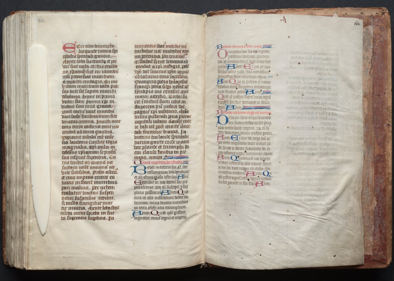 Gothajský misál: Fol. 163v, Text, c. 1375. od Master of the Boqueteaux