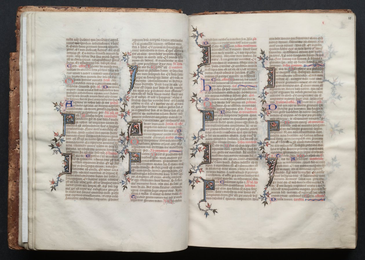Gothajský misál: Fol. 19v, text, c. 1375. od Master of the Boqueteaux