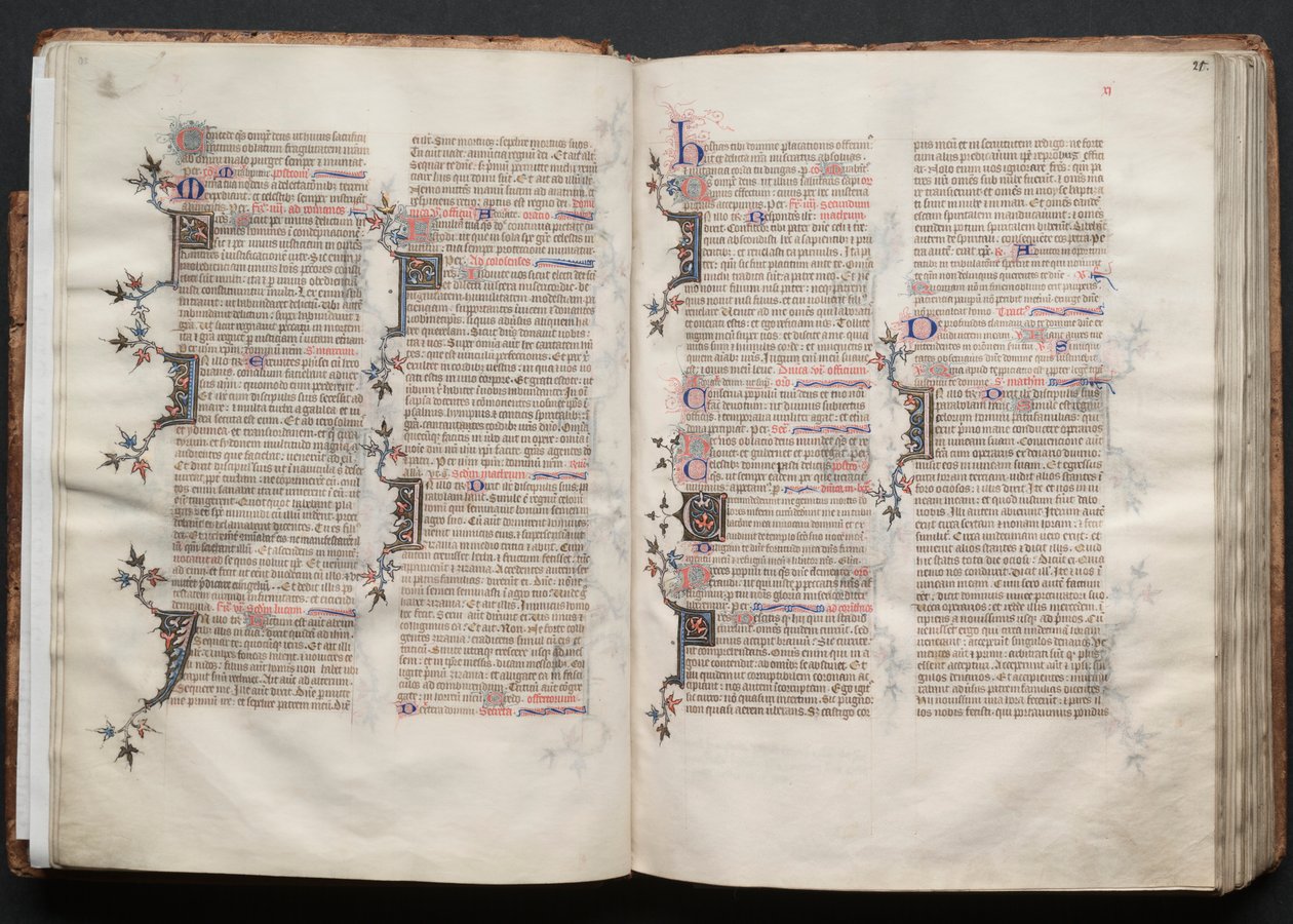 Gothajský misál: Fol. 20v, text, c. 1375. od Master of the Boqueteaux