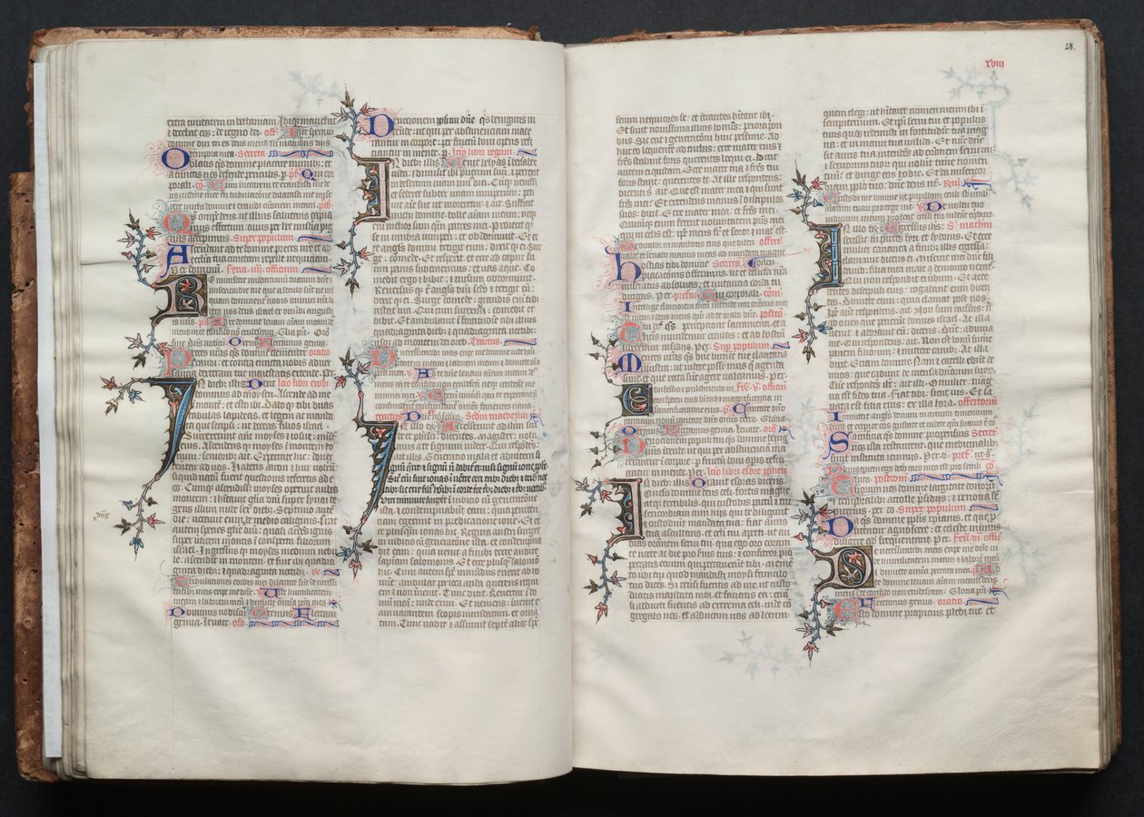 Gothajský misál: Fol. 28r, Text, c. 1375. od Master of the Boqueteaux