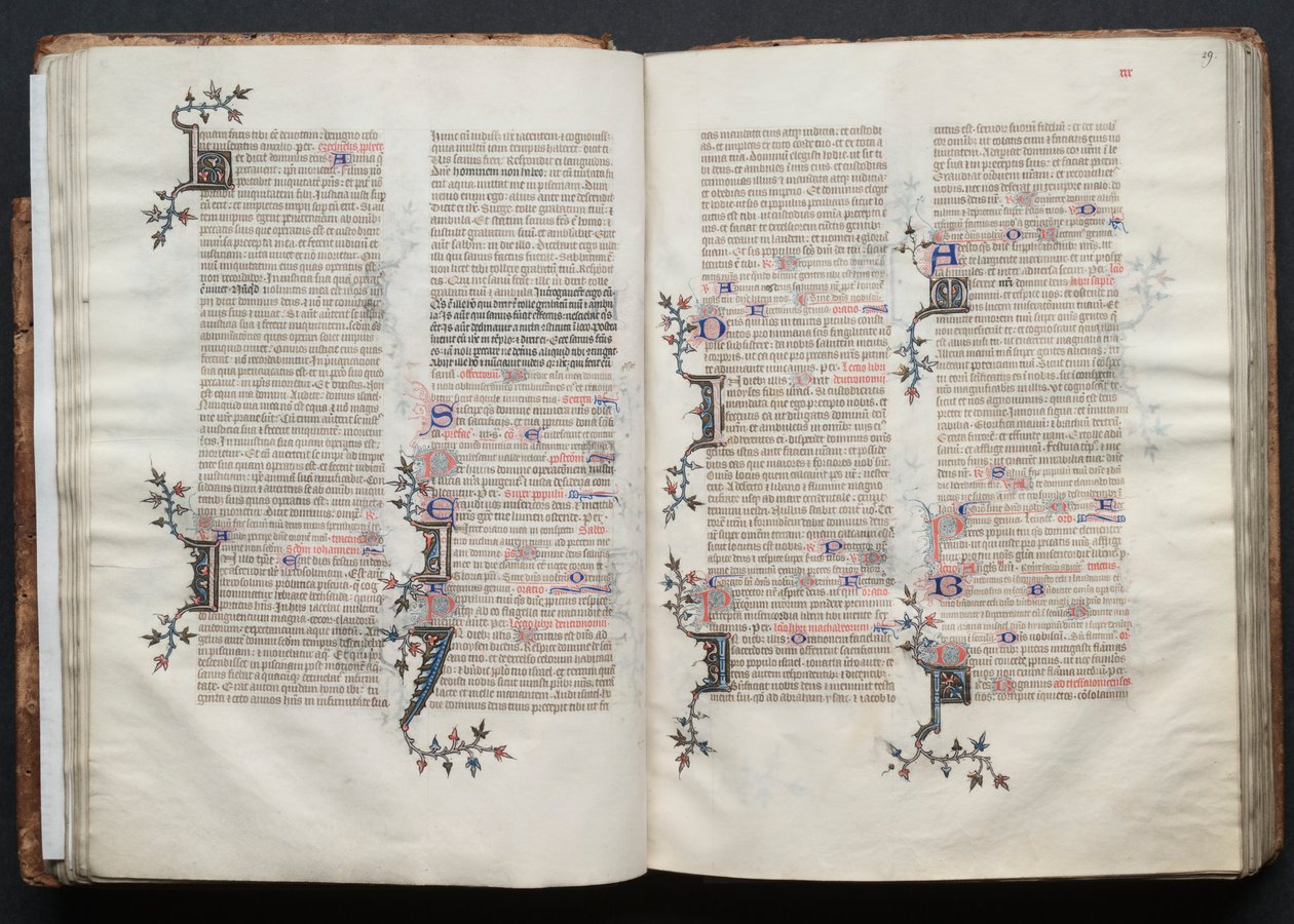 Gothajský misál: Fol. 28v, text, c. 1375. od Master of the Boqueteaux