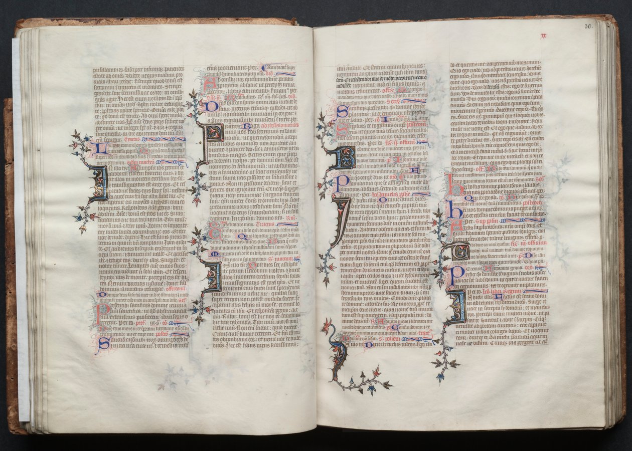 Gothajský misál: Fol. 29v, text, c. 1375. od Master of the Boqueteaux