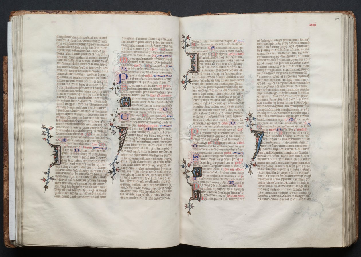Gothajský misál: Fol. 34r, Text, c. 1375. od Master of the Boqueteaux