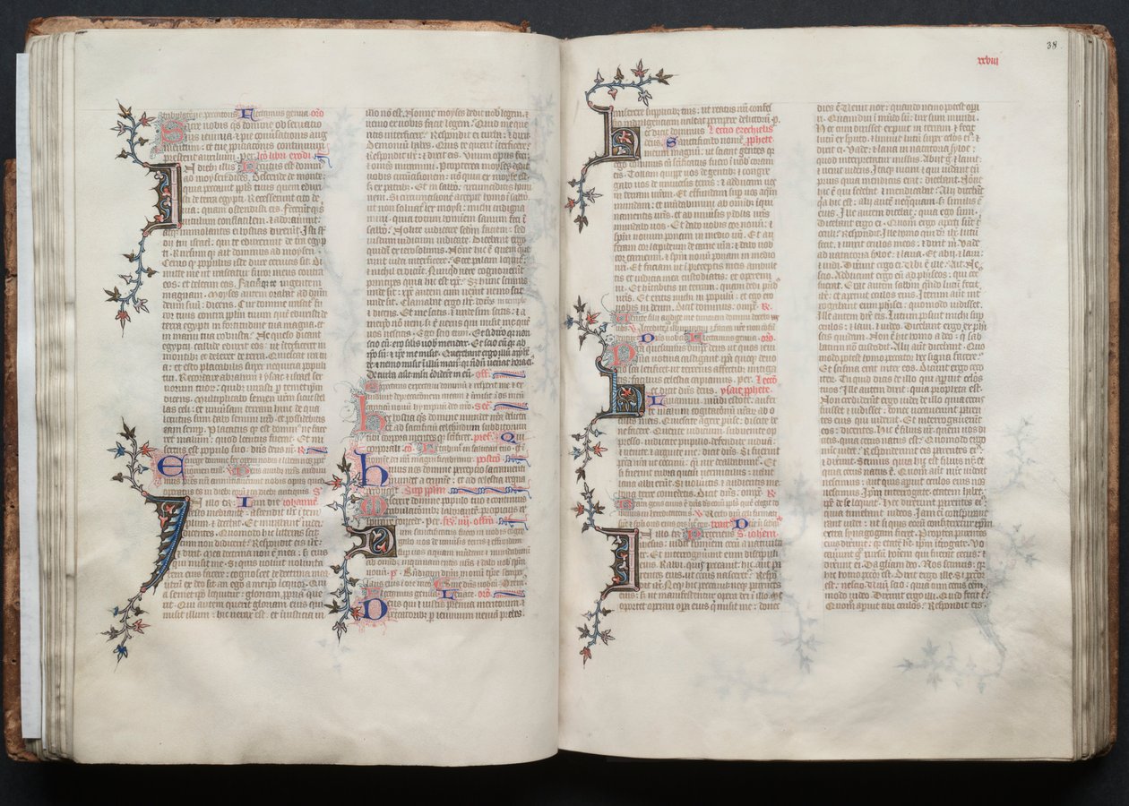 Gothajský misál: Fol. 37v, text, c. 1375. od Master of the Boqueteaux