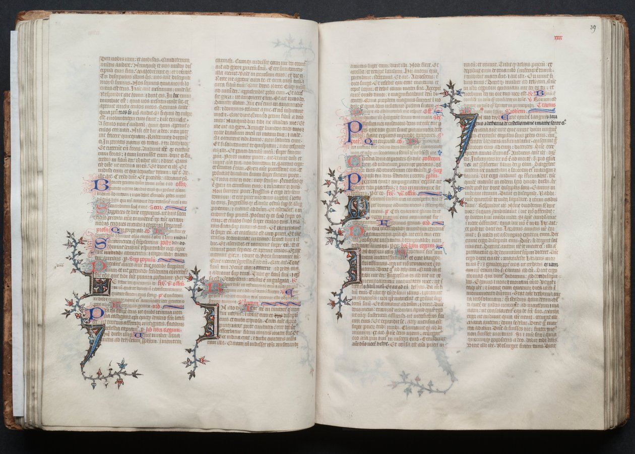Gothajský misál: Fol. 38v, text, c. 1375. od Master of the Boqueteaux