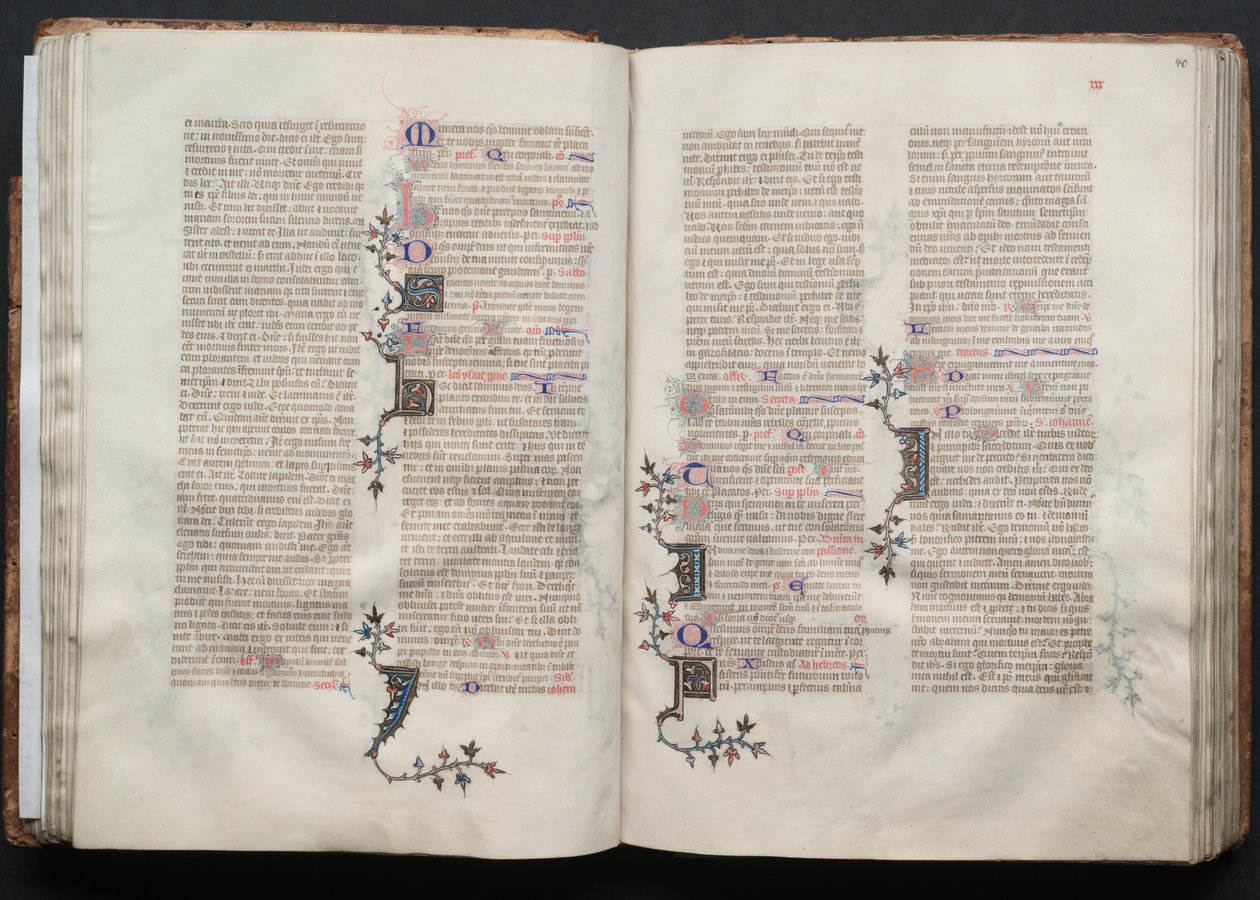 Gothajský misál: Fol. 40r, Text, c. 1375. od Master of the Boqueteaux