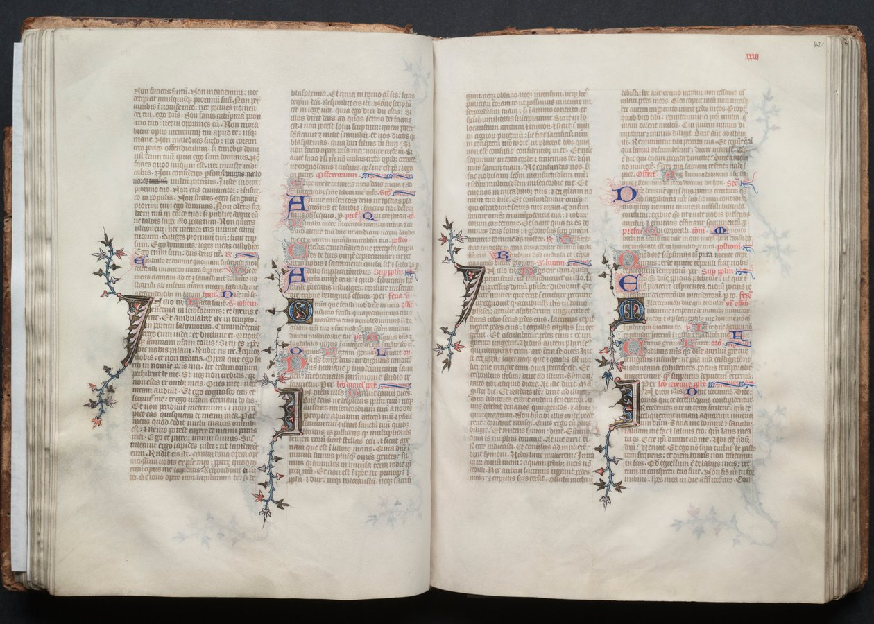 Gothajský misál: Fol. 42r, Text, c. 1375. od Master of the Boqueteaux