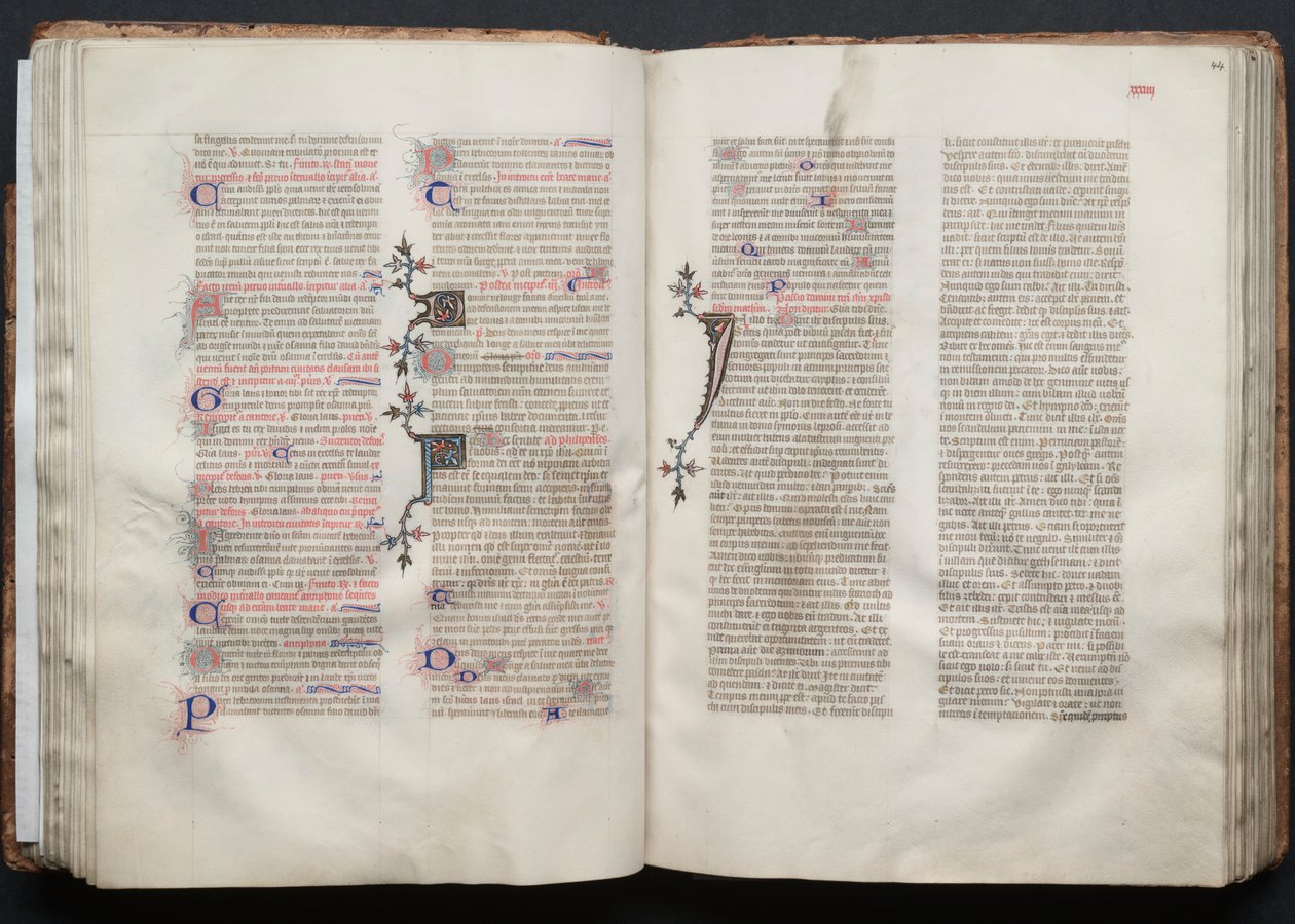 Gothajský misál: Fol. 44r, Text, c. 1375. od Master of the Boqueteaux