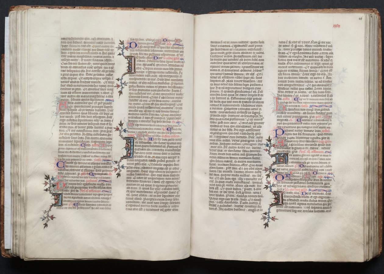 Gothajský misál: Fol. 46r, Text, c. 1375. od Master of the Boqueteaux