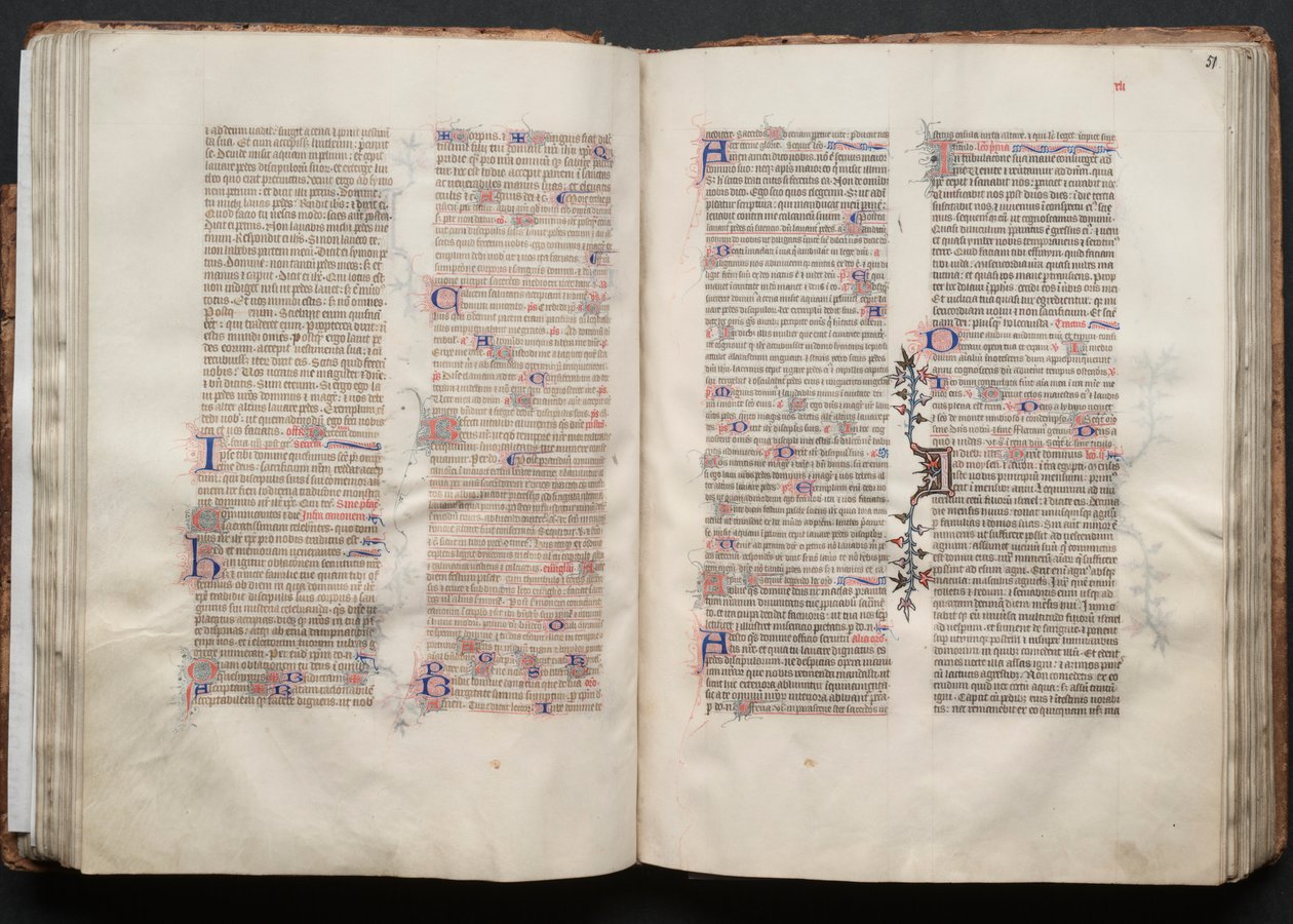 Gothajský misál: Fol. 51r, Text, c. 1375. od Master of the Boqueteaux