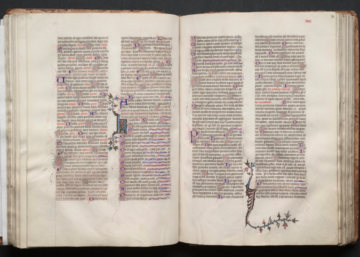 Gothajský misál: Fol. 53v, Text, c. 1375. od Master of the Boqueteaux
