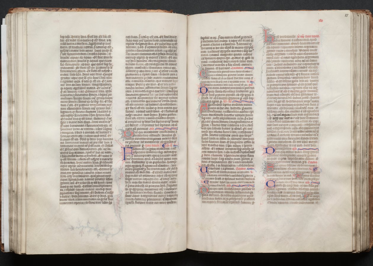 Gothajský misál: Fol. 54v, text, c. 1375. od Master of the Boqueteaux