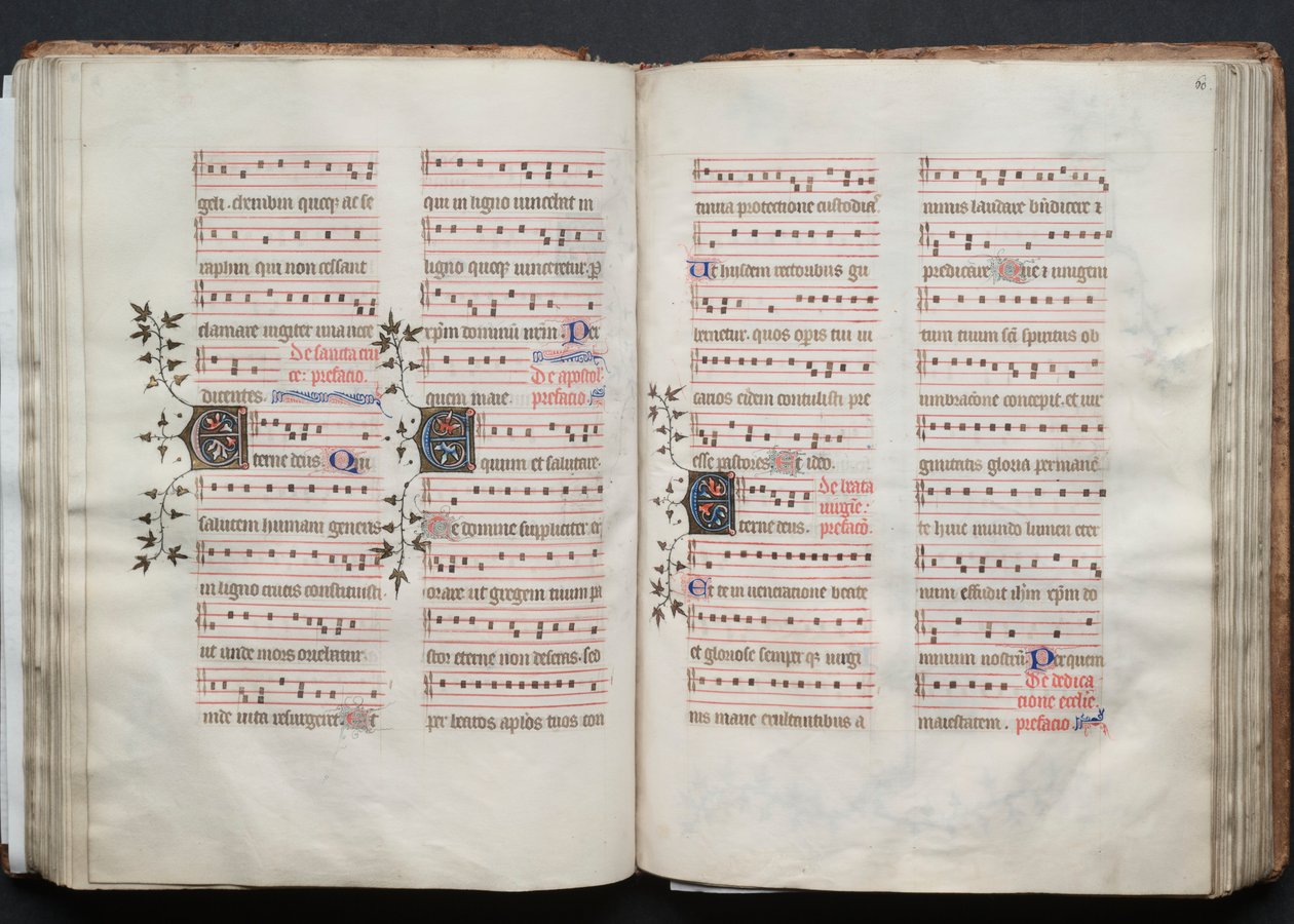Gothajský misál: Fol. 59v, text, c. 1375. od Master of the Boqueteaux