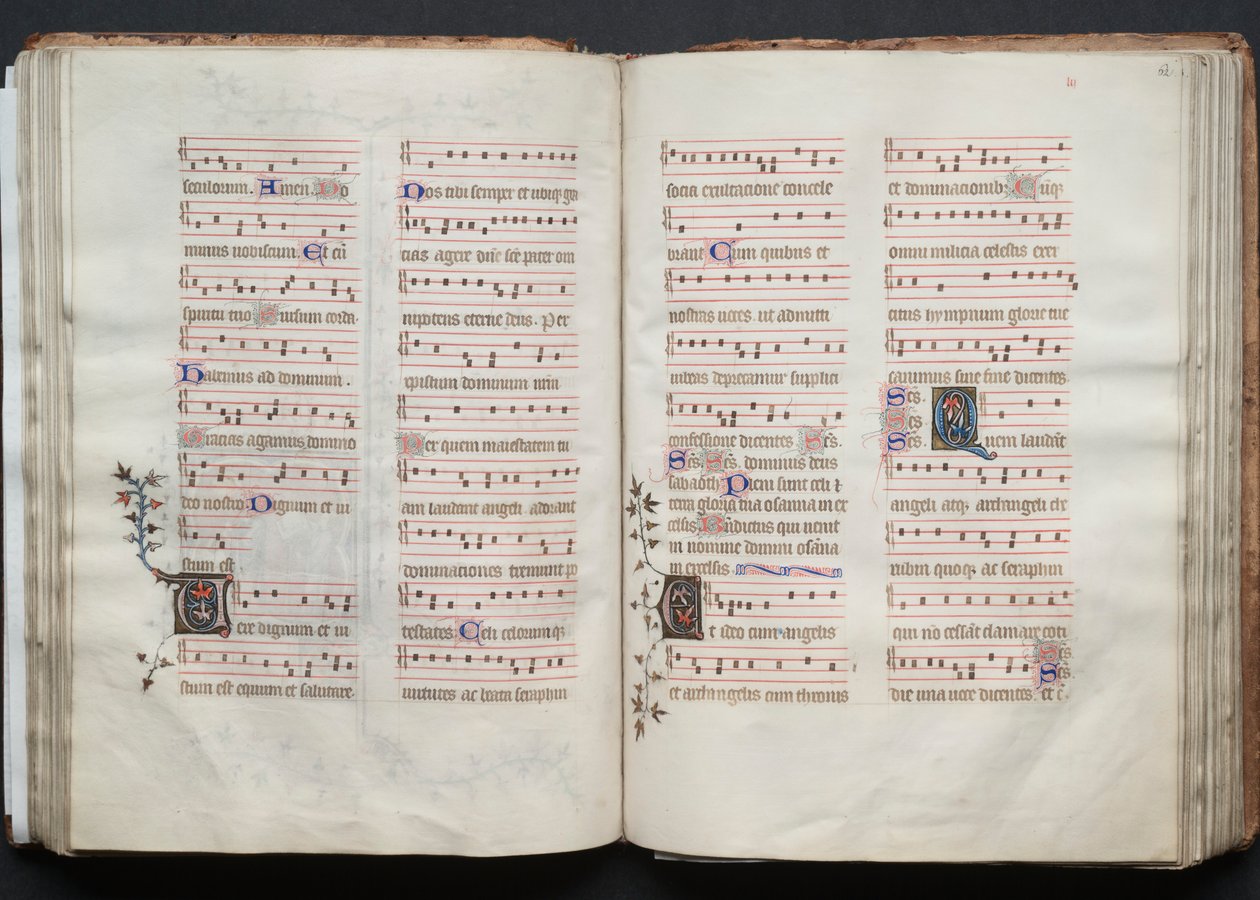Gotha misál: Fol. 62r, Text, c. 1375. od Master of the Boqueteaux