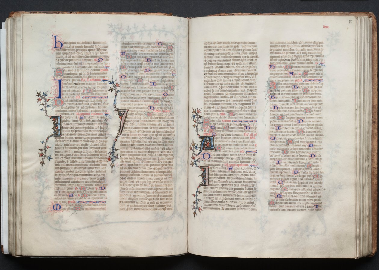 Gothajský misál: Fol. 70r, Text, c. 1375. od Master of the Boqueteaux