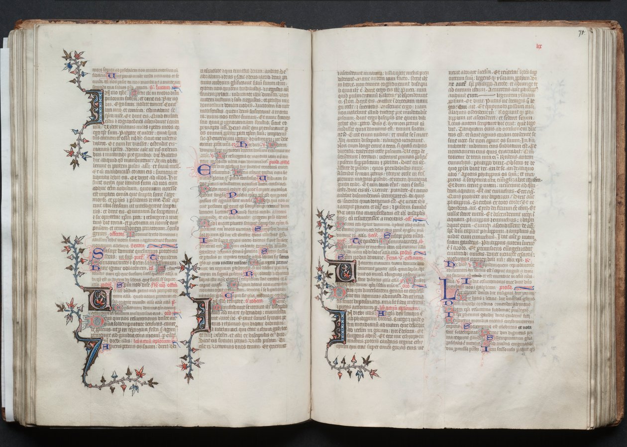 Gothajský misál: Fol. 71r, Text, c. 1375. od Master of the Boqueteaux