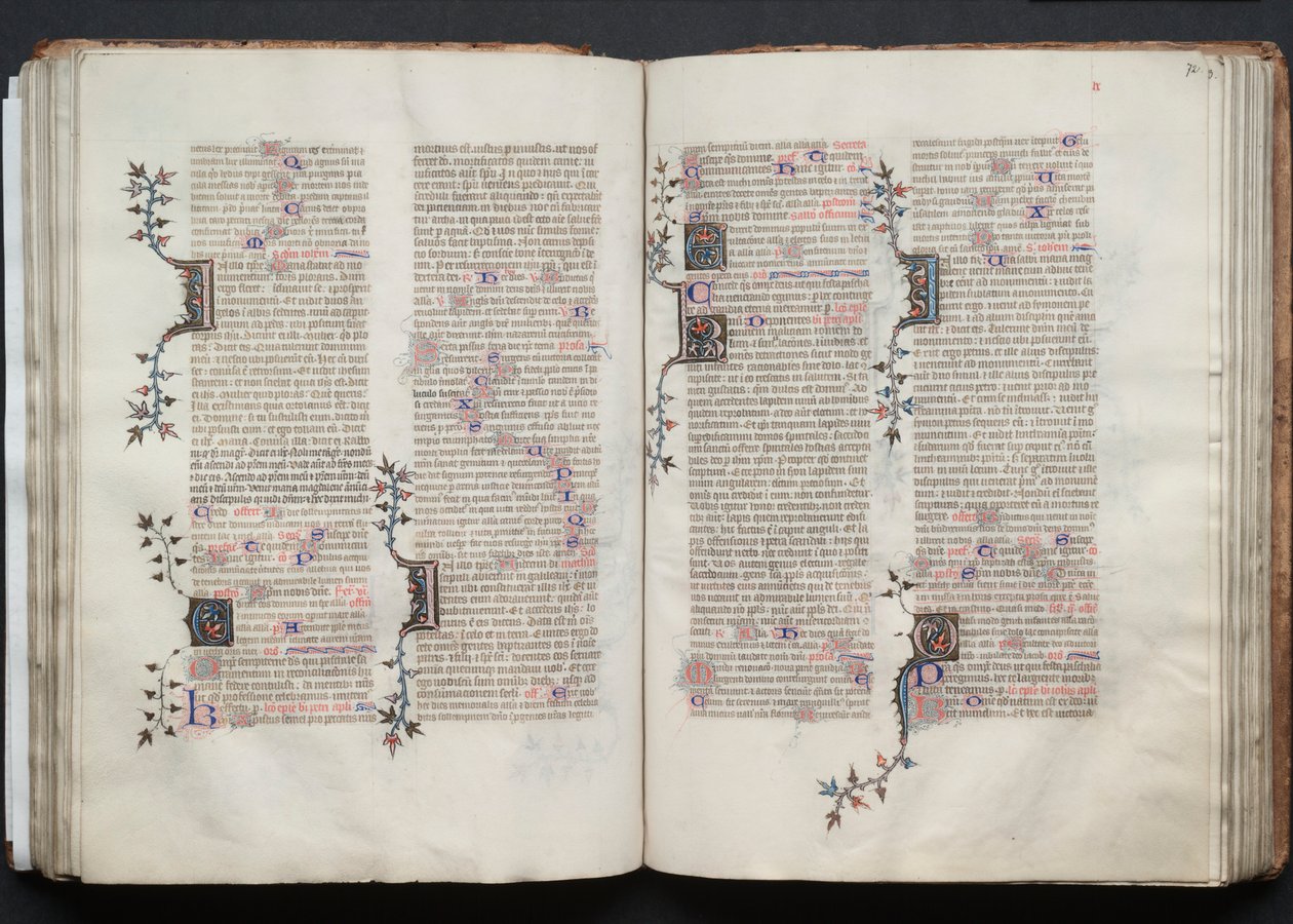 Gothajský misál: Fol. 71v, Text, c. 1375. od Master of the Boqueteaux