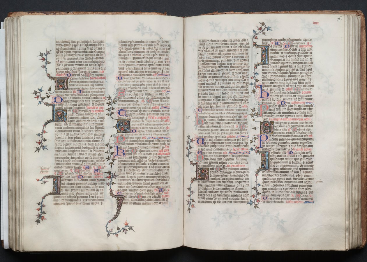 Gothajský misál: Fol. 76r, Text, c. 1375. od Master of the Boqueteaux