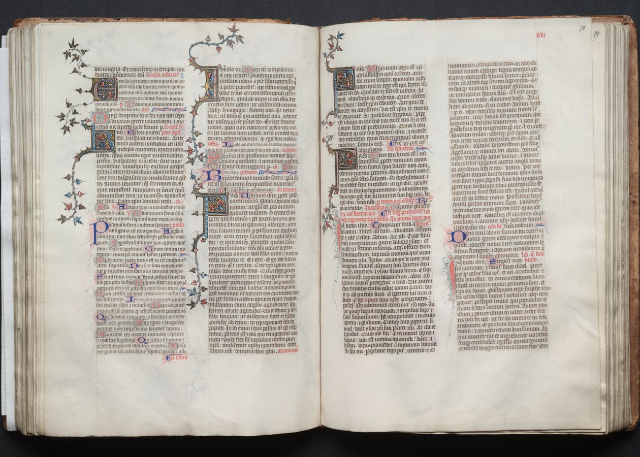 Gothajský misál: Fol. 77v, text, c. 1375. od Master of the Boqueteaux