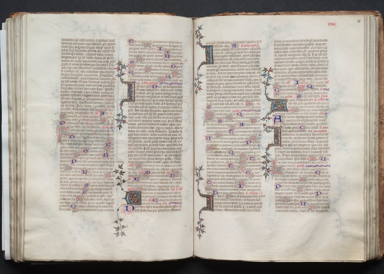 Gothajský misál: Fol. 80r, Text, c. 1375. od Master of the Boqueteaux