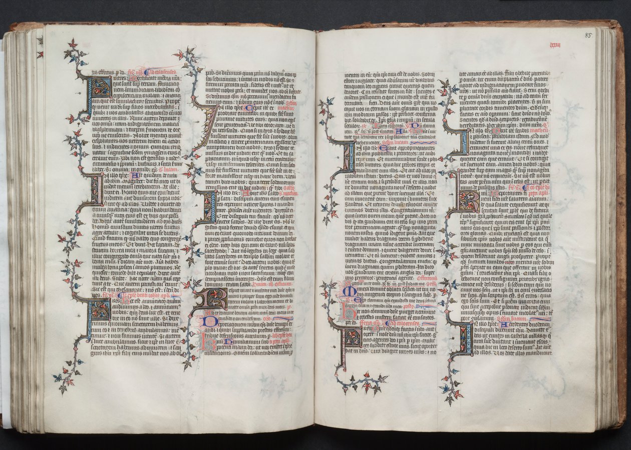 Gothajský misál: Fol. 84v, Text, c. 1375. od Master of the Boqueteaux