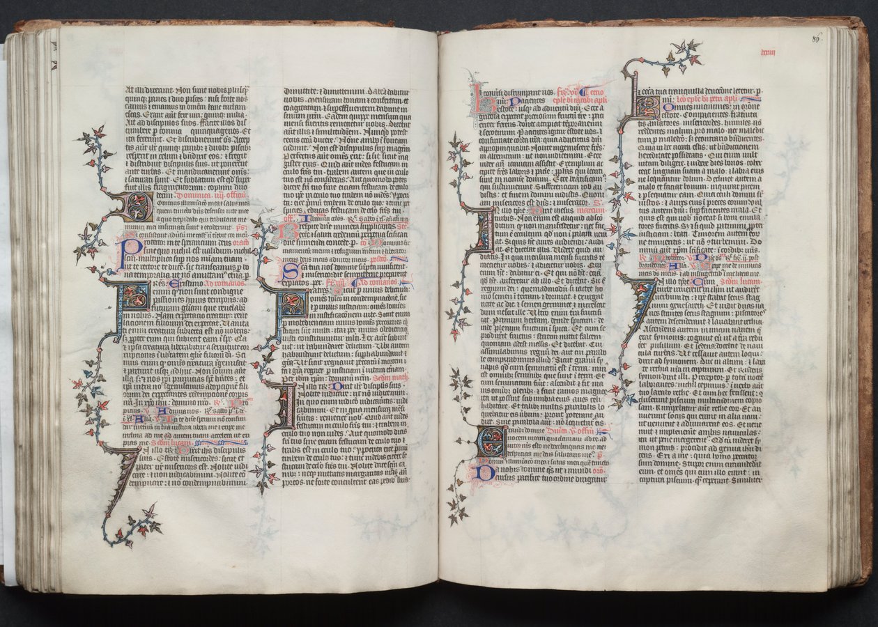 Gothajský misál: Fol. 85v, text, c. 1375. od Master of the Boqueteaux