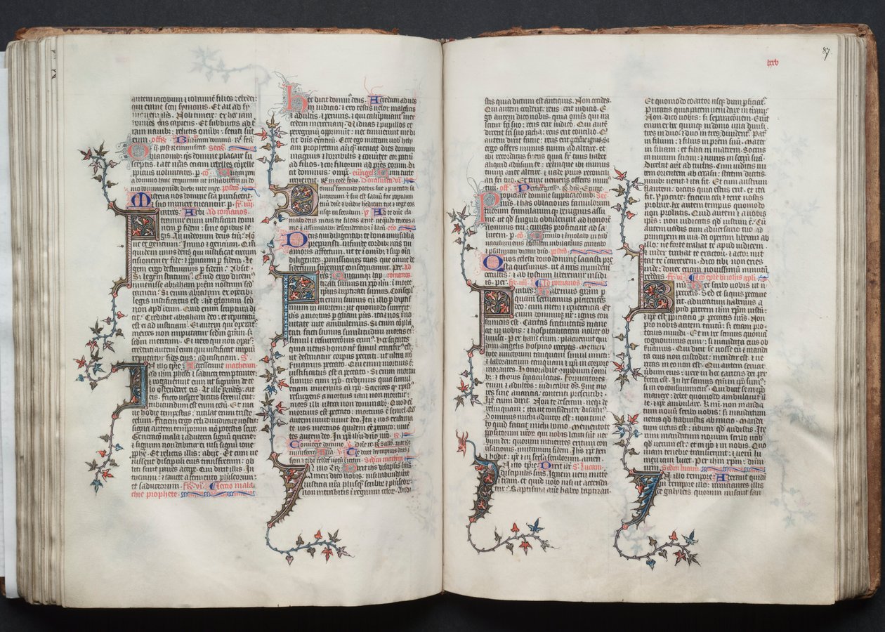 Gothajský misál: Fol. 87r, Text , c. 1375. od Master of the Boqueteaux
