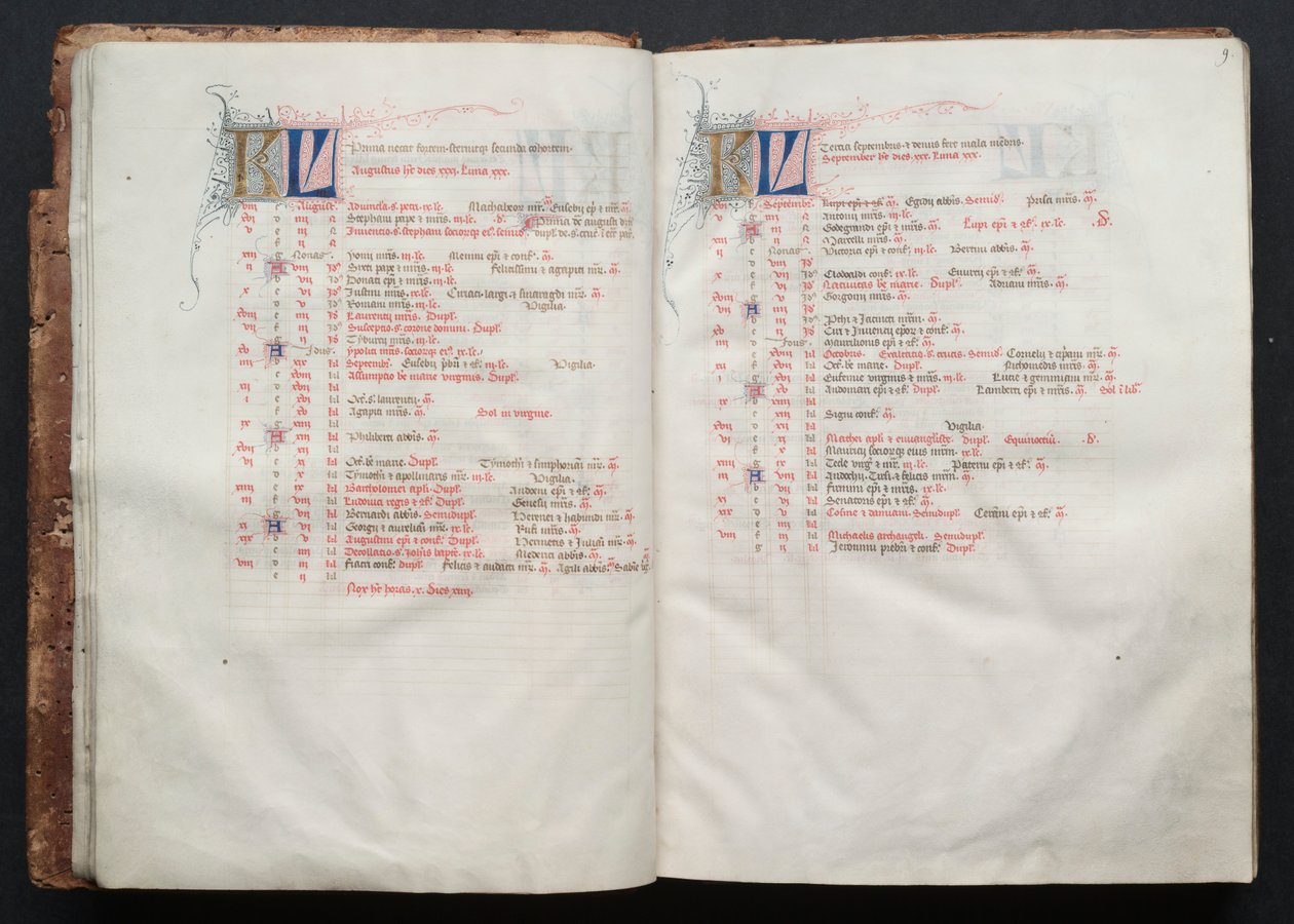 Gothajský misál: Fol. 8v, text, c. 1375. od Master of the Boqueteaux