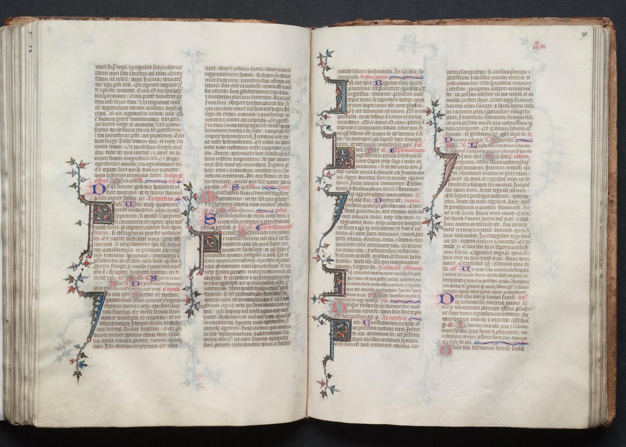 Gothajský misál: Fol. 98r, Text, c. 1375. od Master of the Boqueteaux