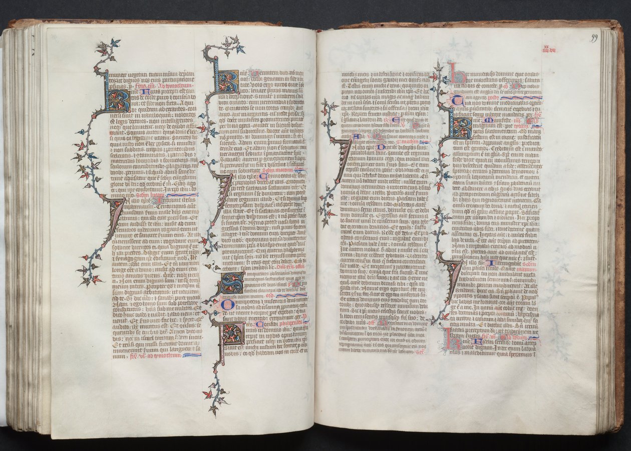 Gothajský misál: Fol. 99r, Text, c. 1375. od Master of the Boqueteaux